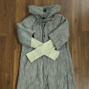 Gray Knit Women's Coat